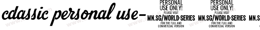 cdassic personal use字体转换